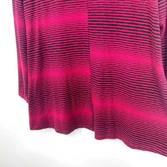 Habitat Womens Size Small Red Long Sleeve Wearable Art Artsy Blouse Shirt Top - Picture 5 of 7